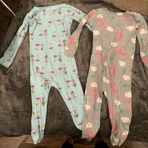 Carters simple joy Girls one piece long sleeve Pajama set